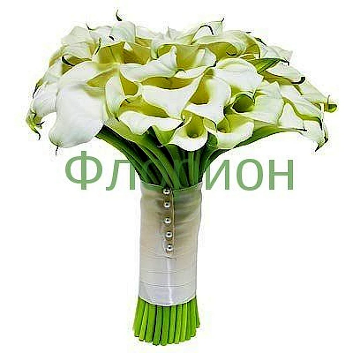 Букет каллы и эвкалипт