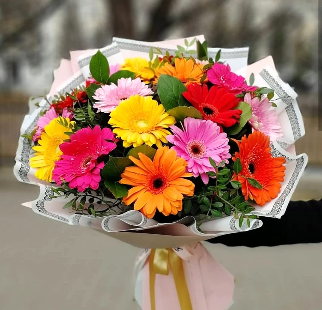 Букет мини гербер