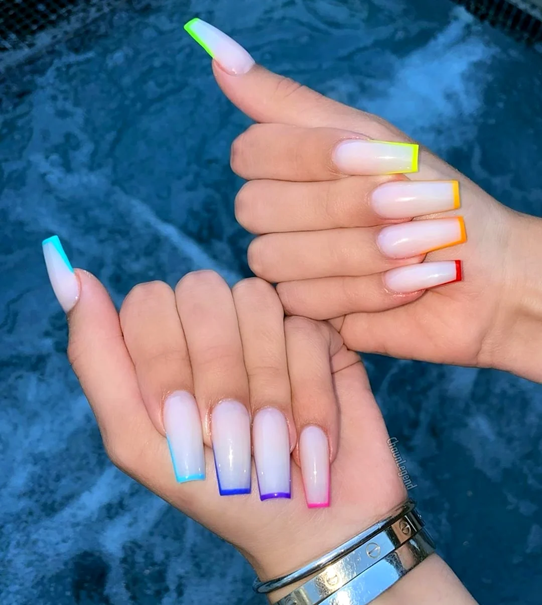 Длинные квадратные ногти