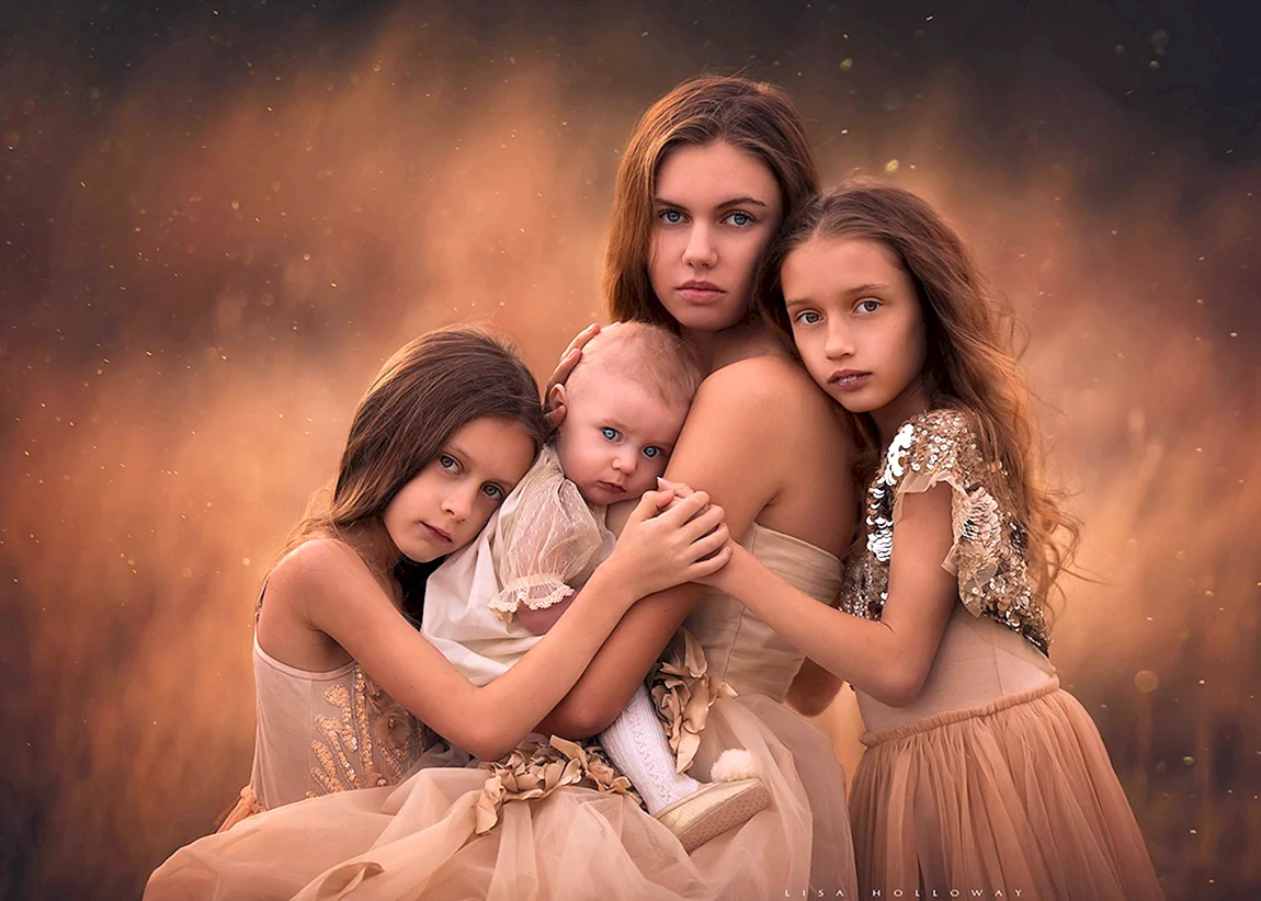 Фотосессия с тремя детьми