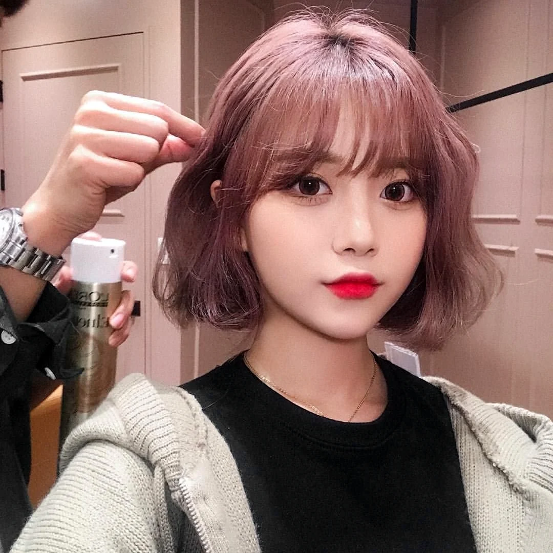 Кореянки ulzzang с каре и челкой