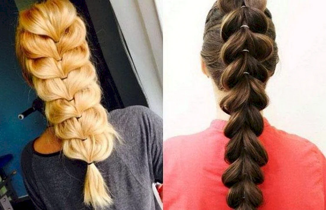 Косы с силиконовыми резинками