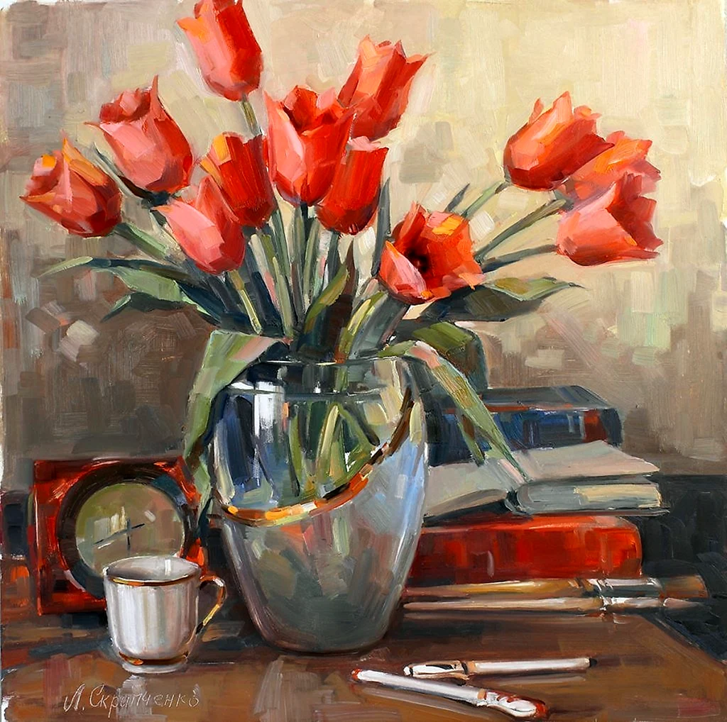 Людмила Скрипченко картины цветы масло