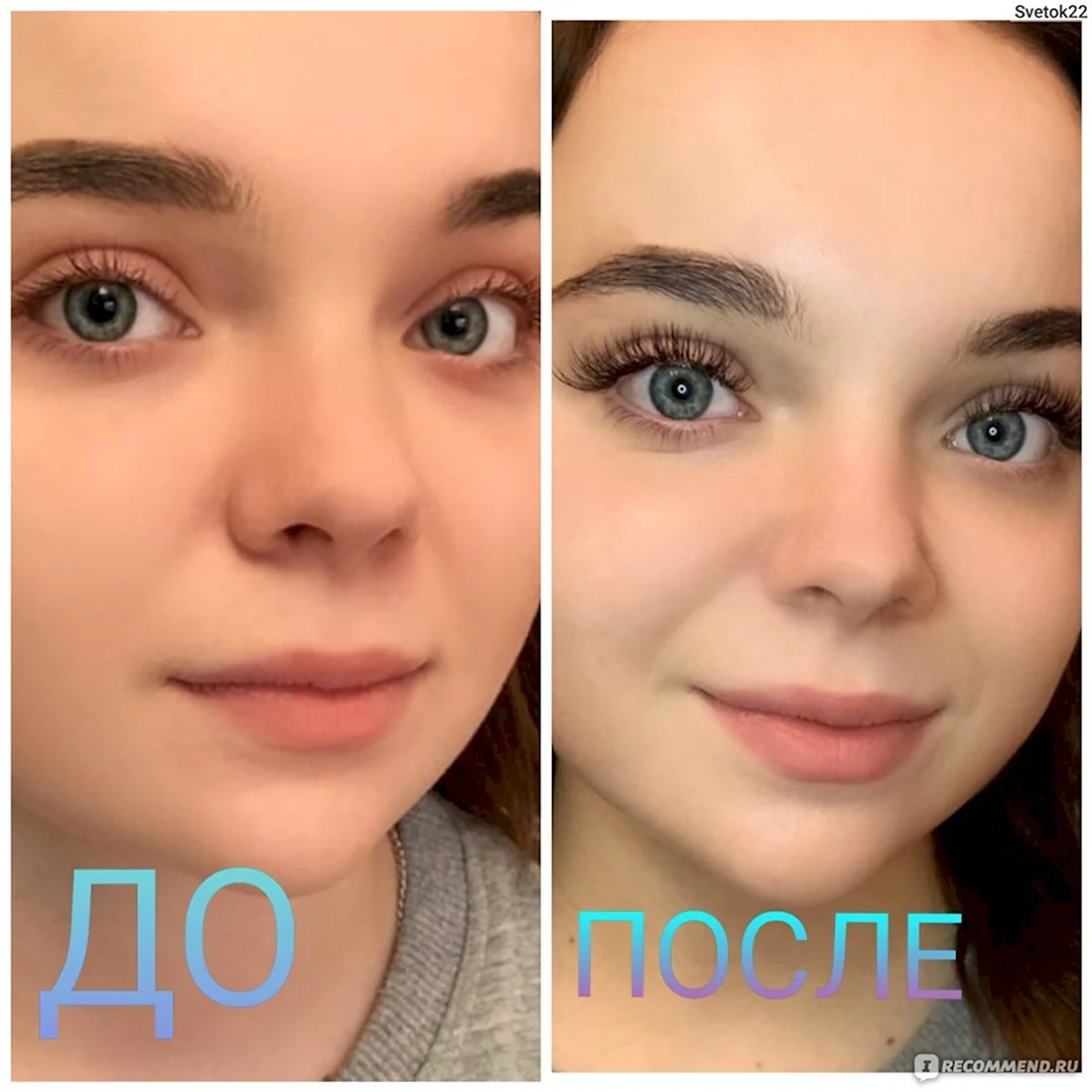 Наращивание ресниц классика до и после