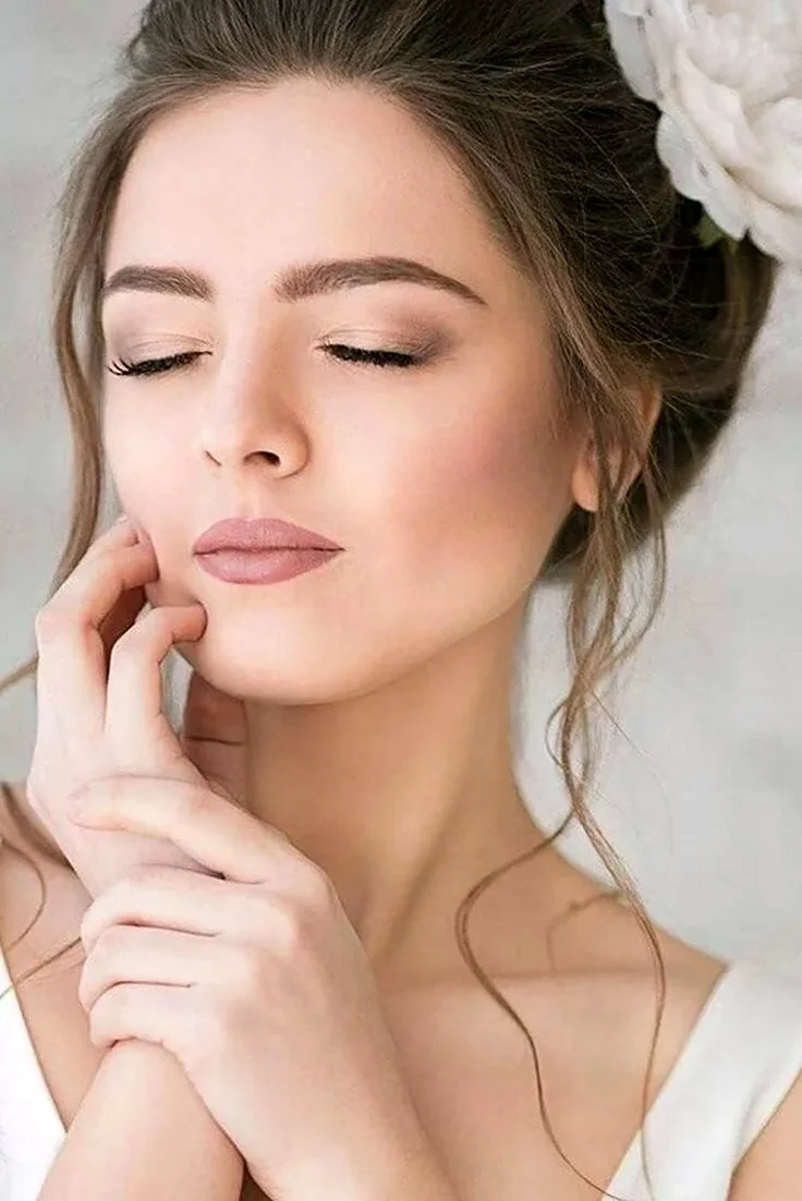 Нюдовый макияж невесты