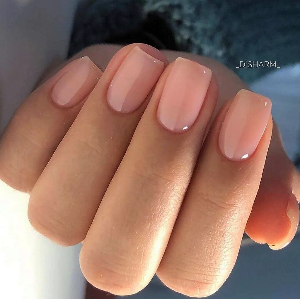 Персиковый камуфляж маникюр