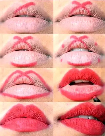 Поэтапный макияж губ