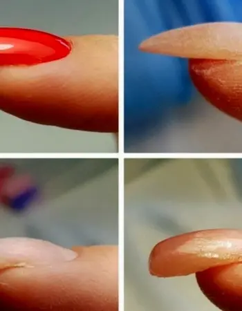 Правильная форма ногтей сбоку