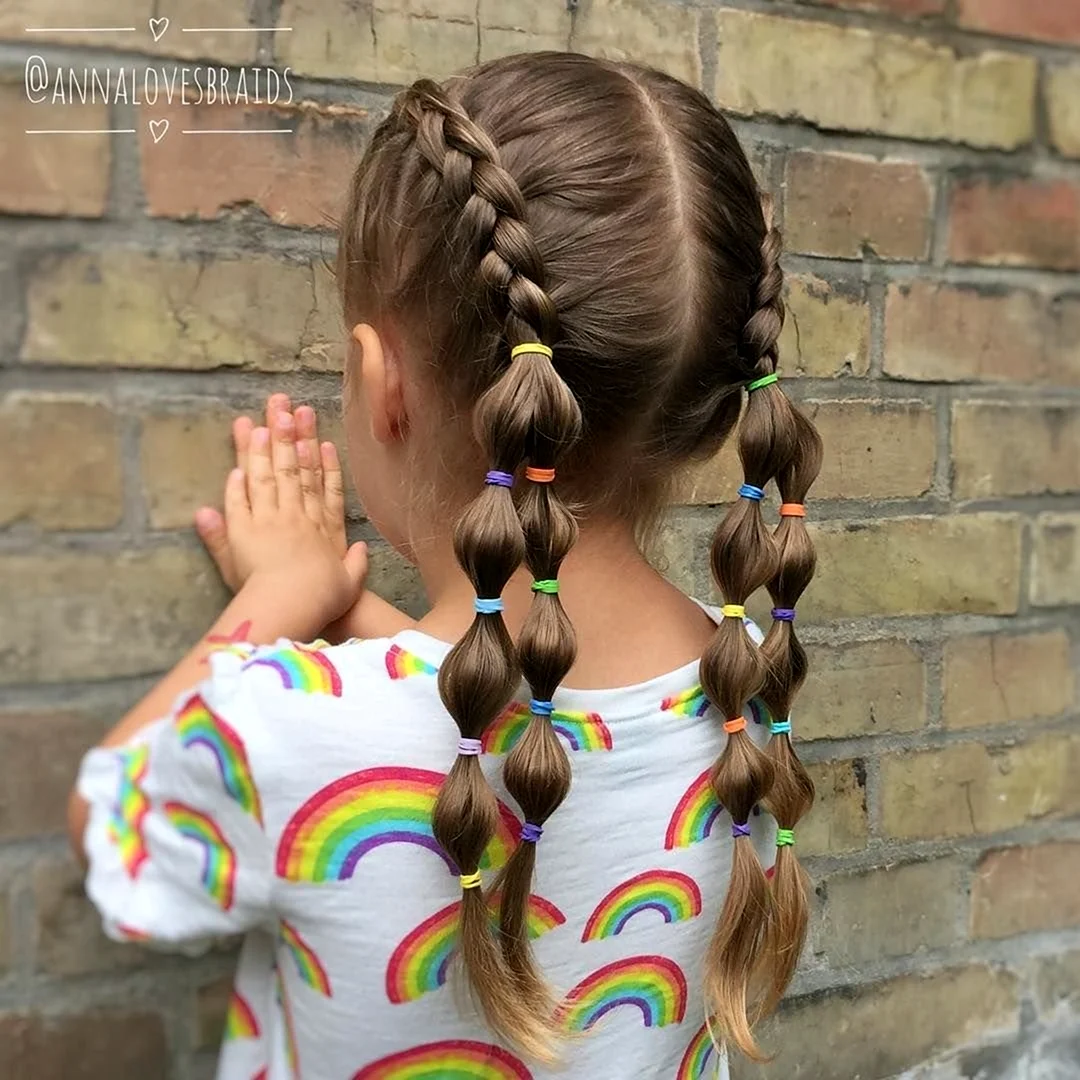 Причёски для девочек две косички