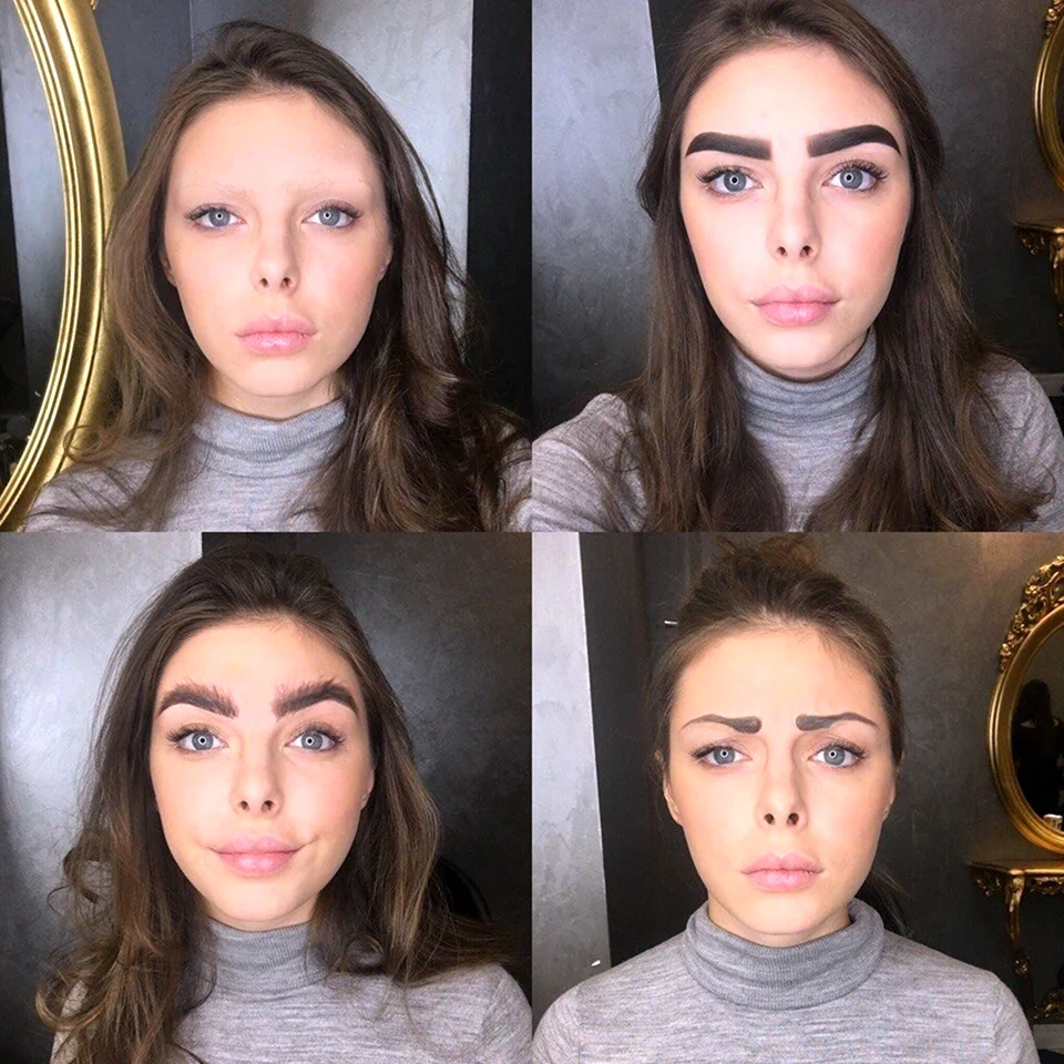 Разные брови