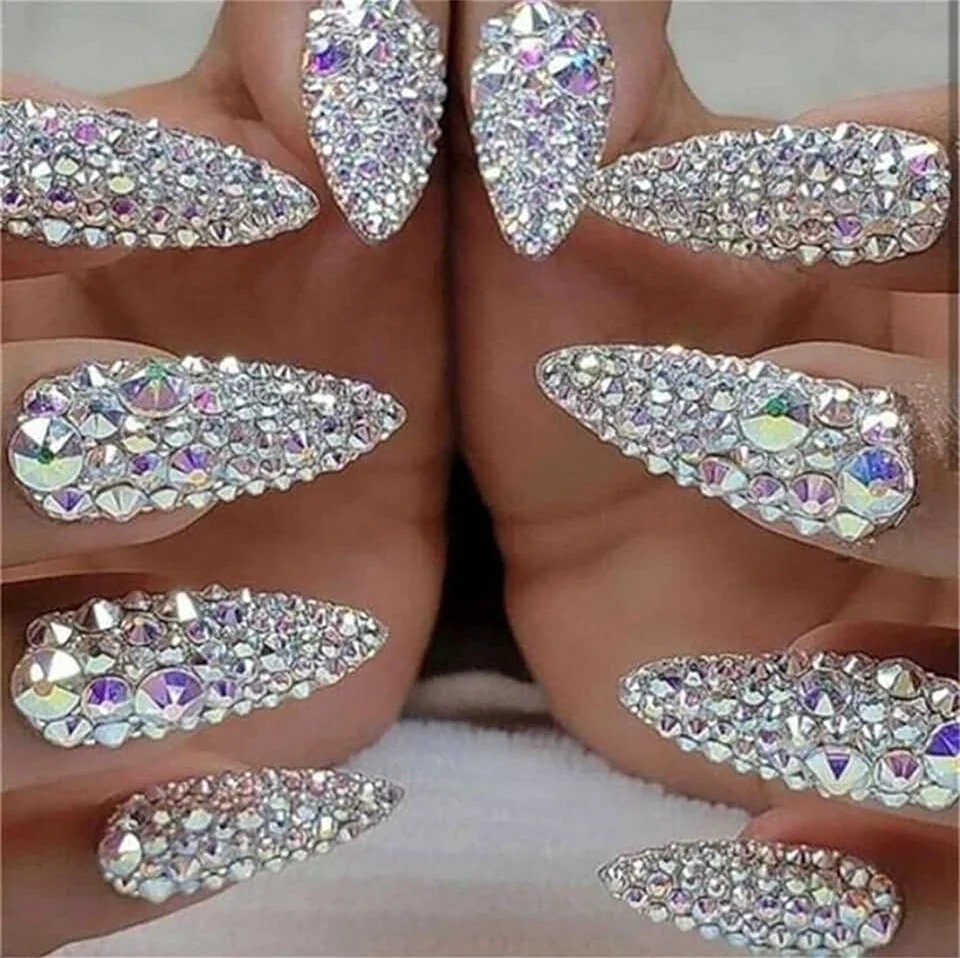 Стразы для ногтей ab Crystal Mix ss3-ss8 хамилион Люкс