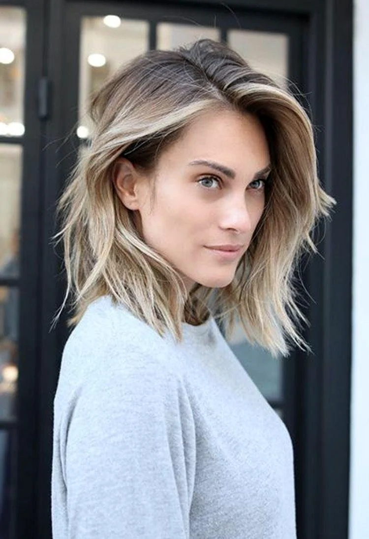 Стрижка Lob long-Bob стил гранж