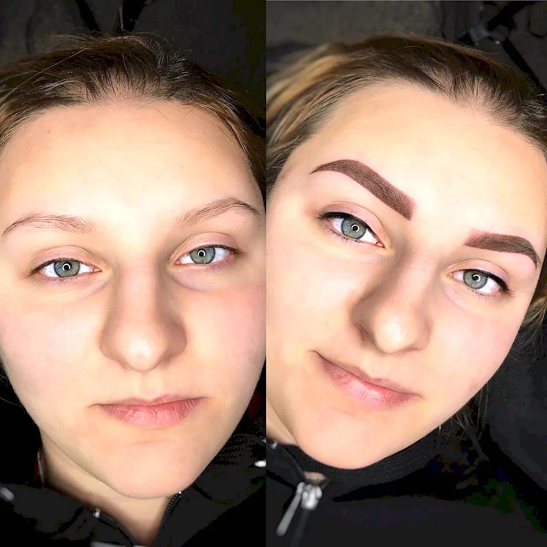 Татуаж до и после
