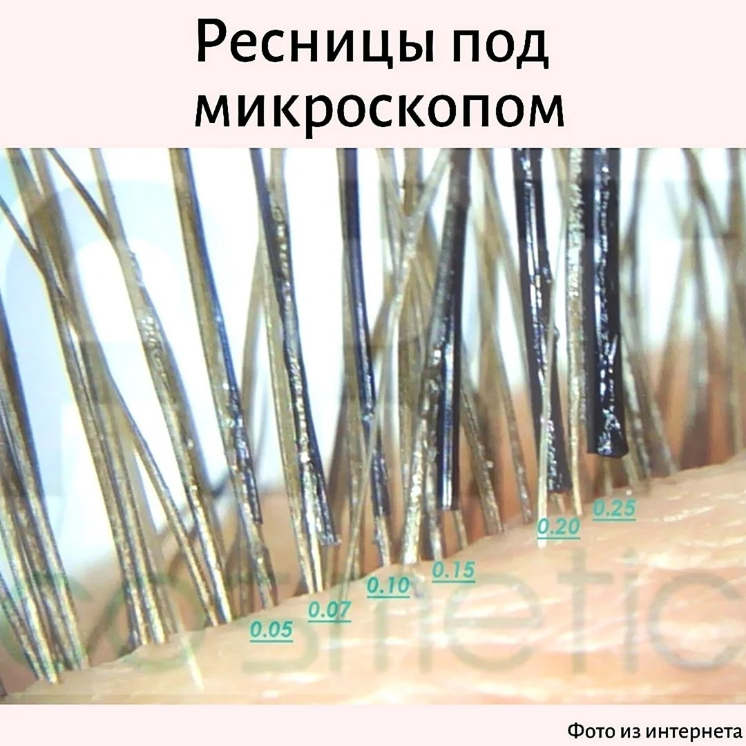 Толщина ресниц 0.085