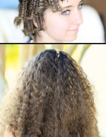 Волосы после косичек