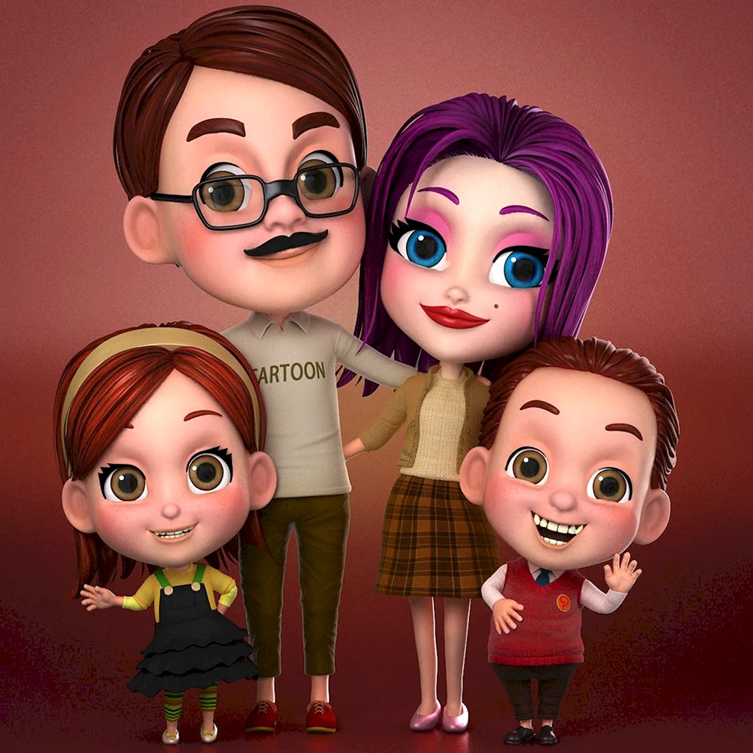 3d семейка семья Райли