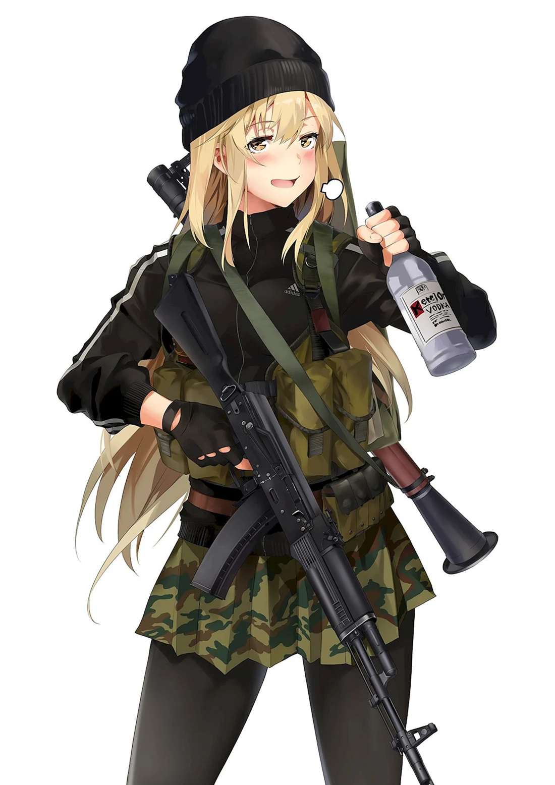 Аниме тянка Военная