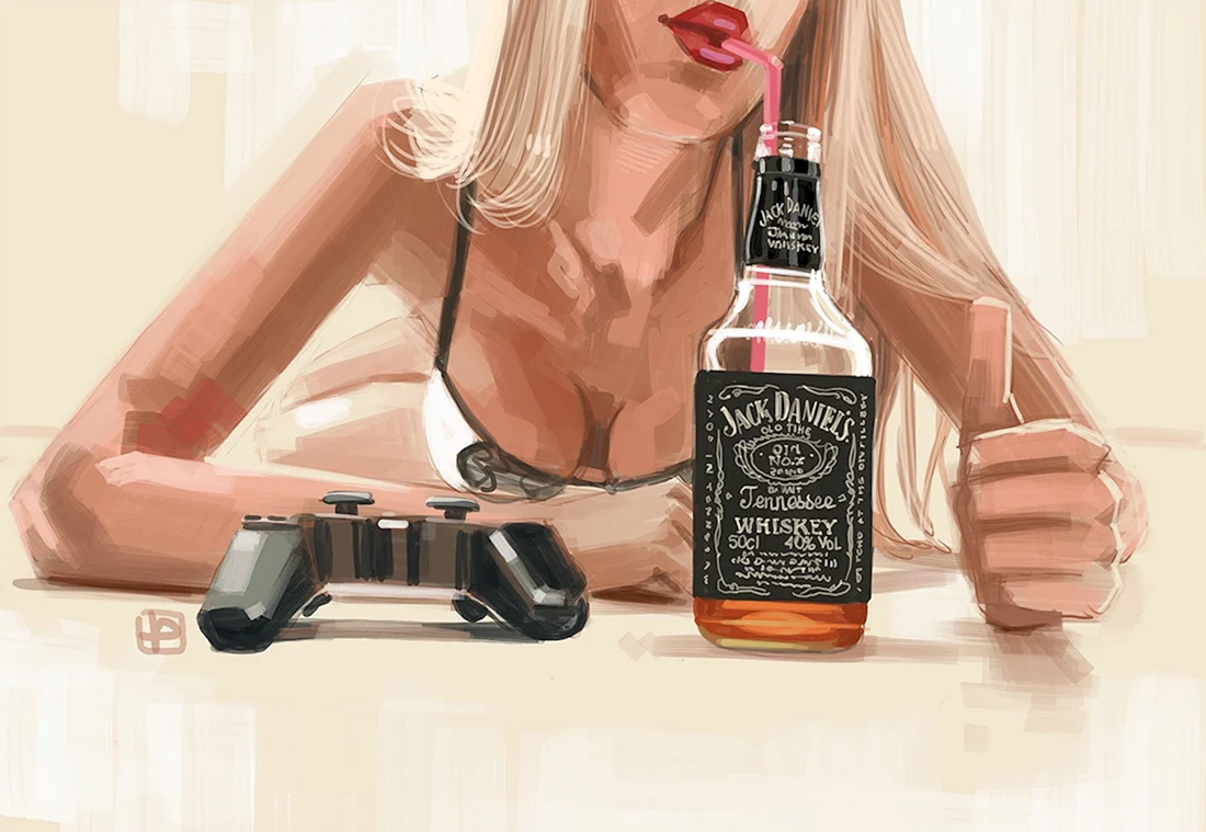 Art Джек Дэниэлс девушка
