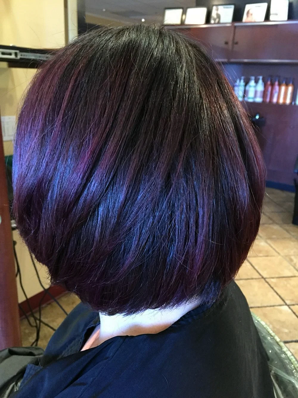 Баклажановое омбре на каре