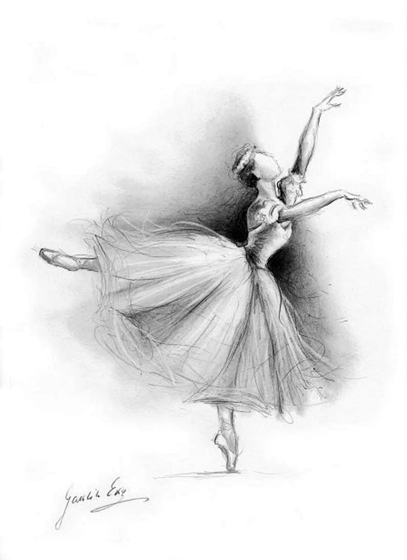 Балерина рисунок