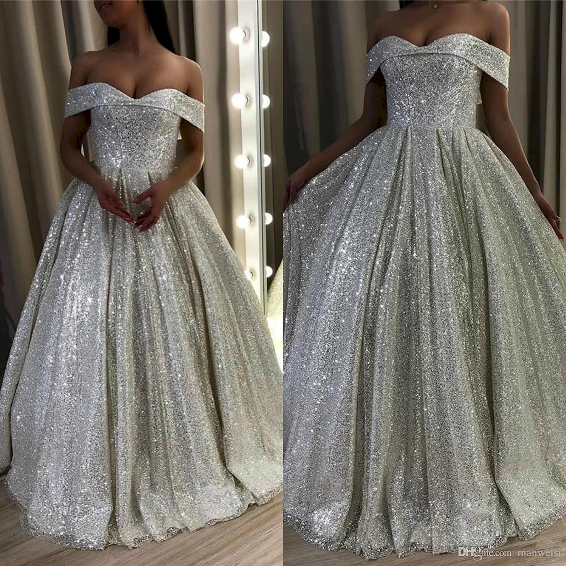 Ball Gown Свадебные платья блестящие