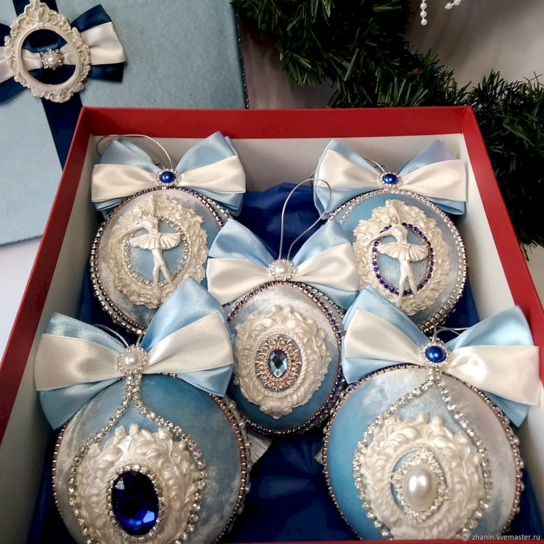 Бархатные елочные игрушки