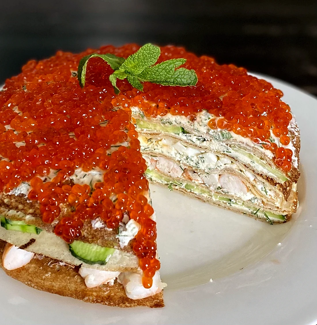 Блинчатый закусочный пирог