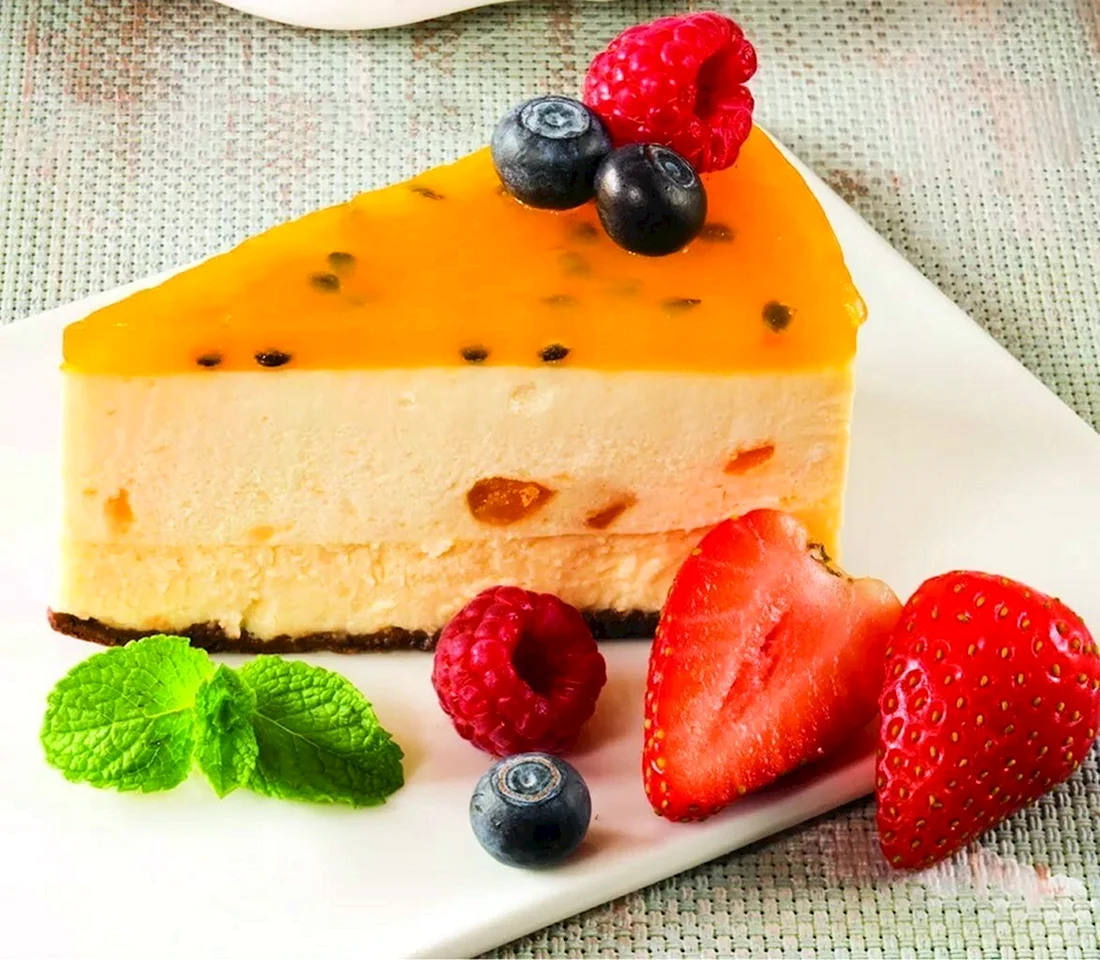 Чизкейк манго маракуйя
