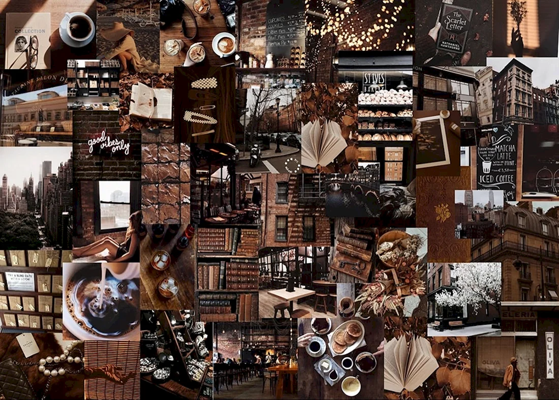 Dark Академия aesthetic коллаж