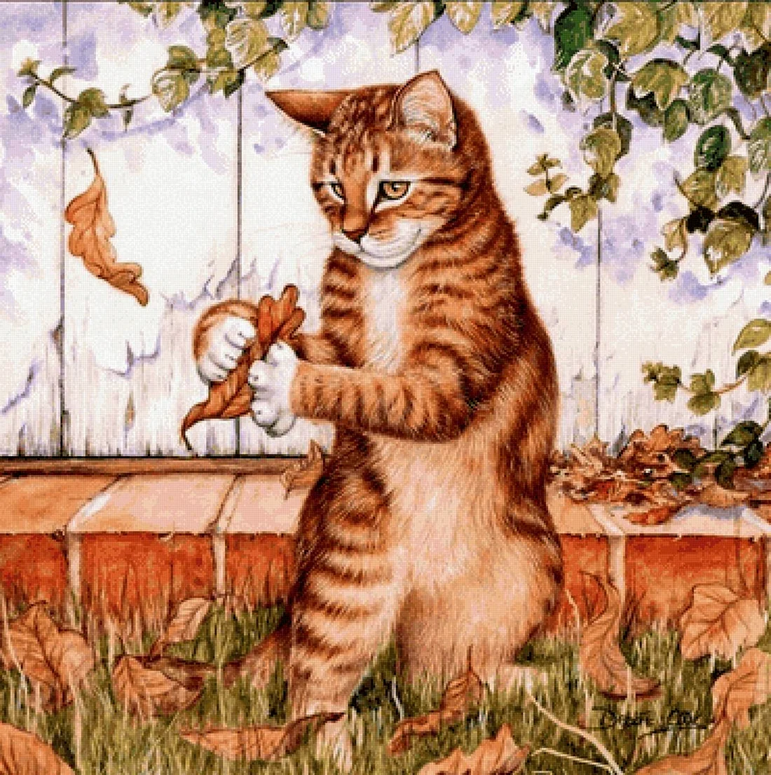 Дебби Кук кошки картины
