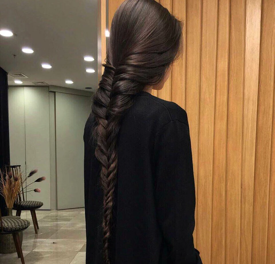 Длинные черные косы
