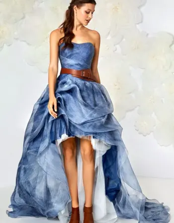 Джинсовое свадебное платье