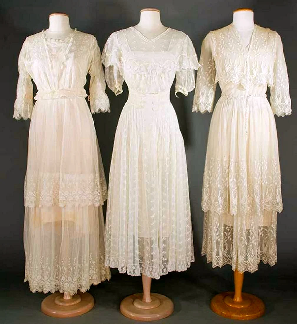 Эдвардианское платье белое Викторианское