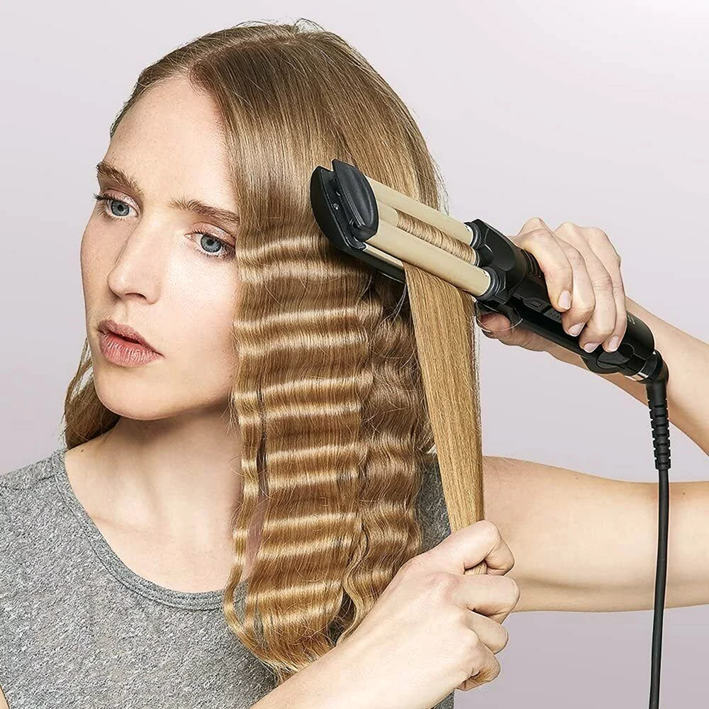 Электрощипцы BABYLISS тройная волна w2447e