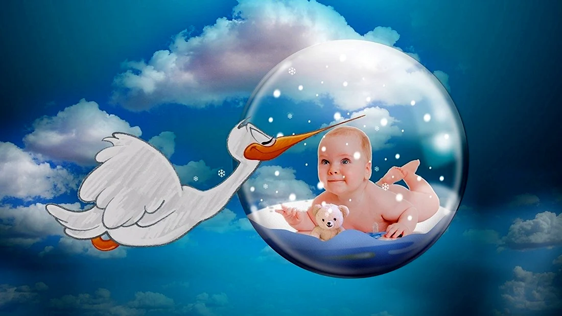 Фон рождение ребенка