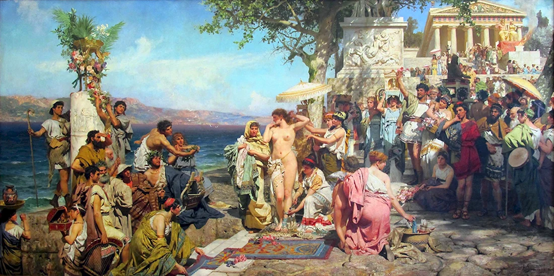 Генрих семирадский Фрина на празднике Посейдона