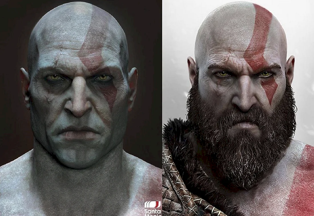 God of War Кратос без бороды