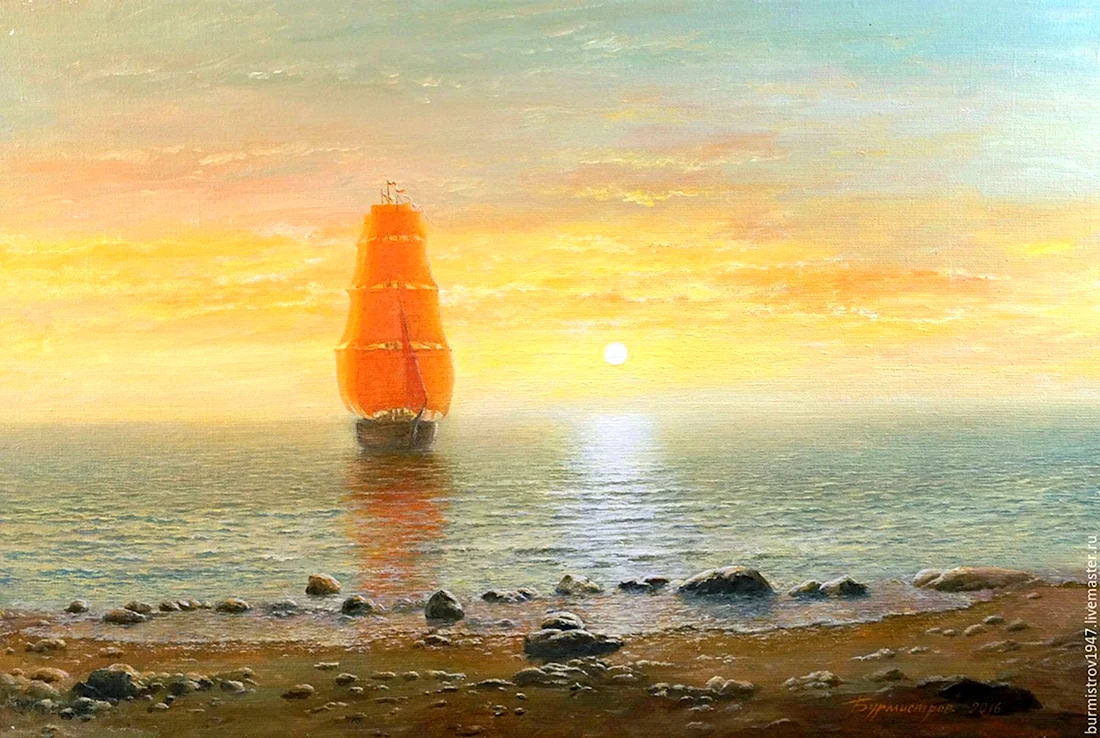 Грин Алые паруса море корабль