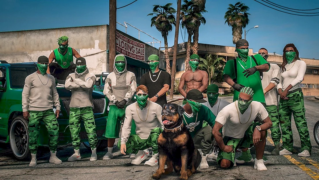 GTA 5 банда Грув стрит