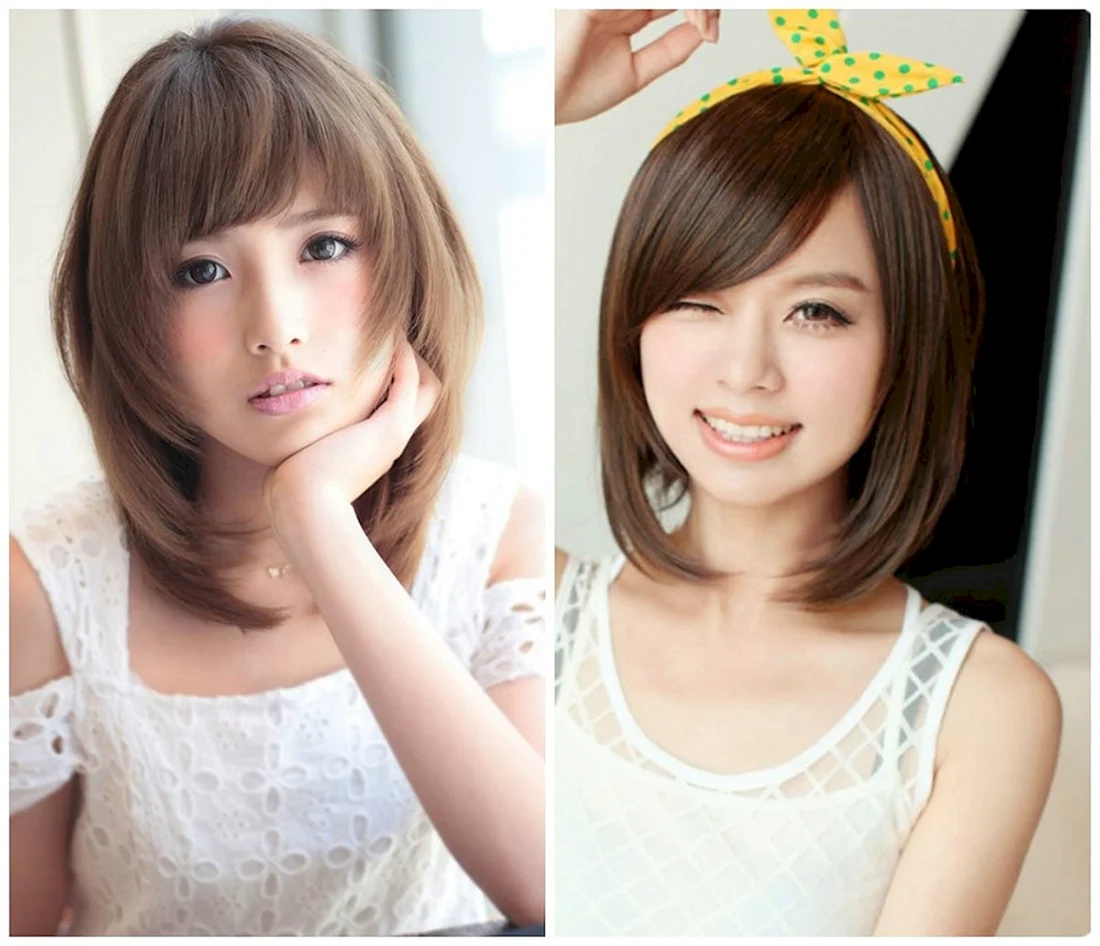 Haircut korean short средние волосы