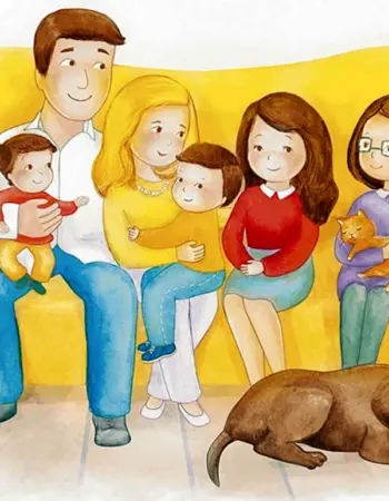 Иллюстрации с изображением семьи
