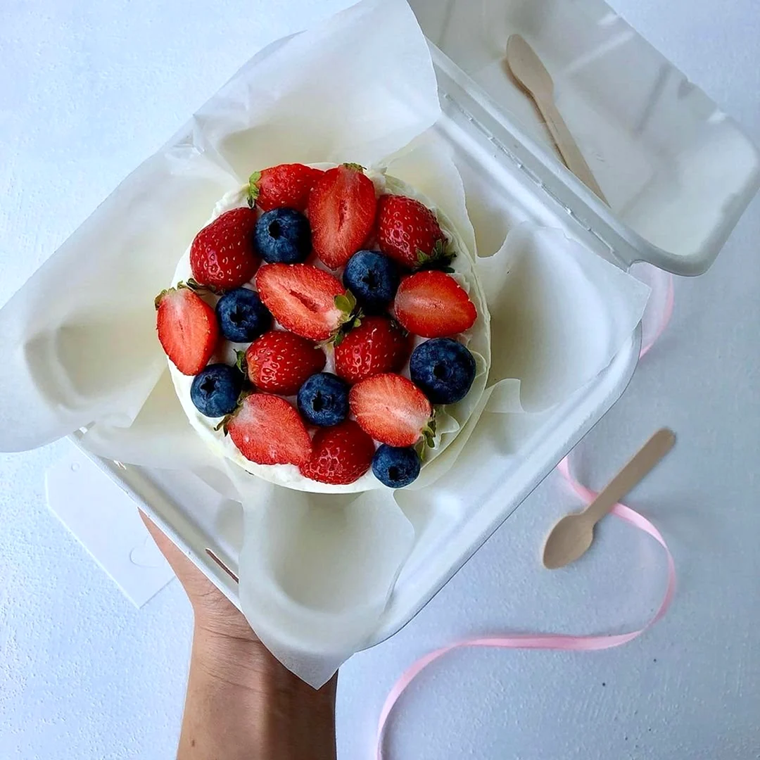 Капкейки с клубникой