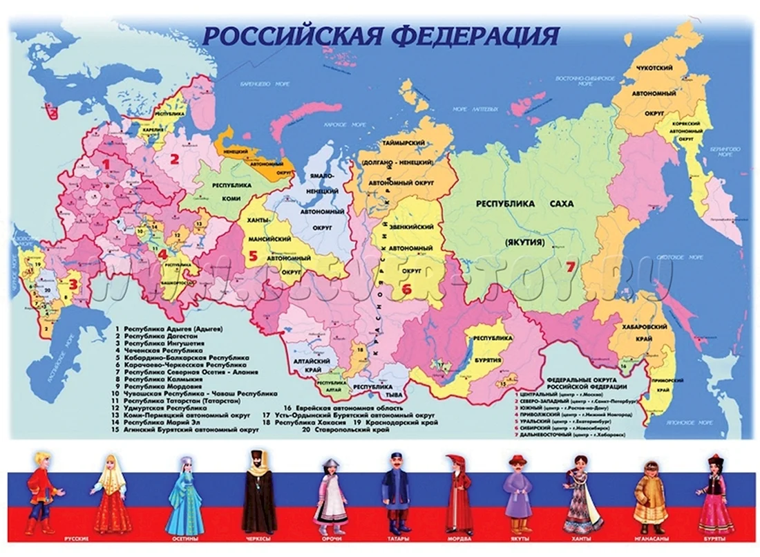 Карта народов России