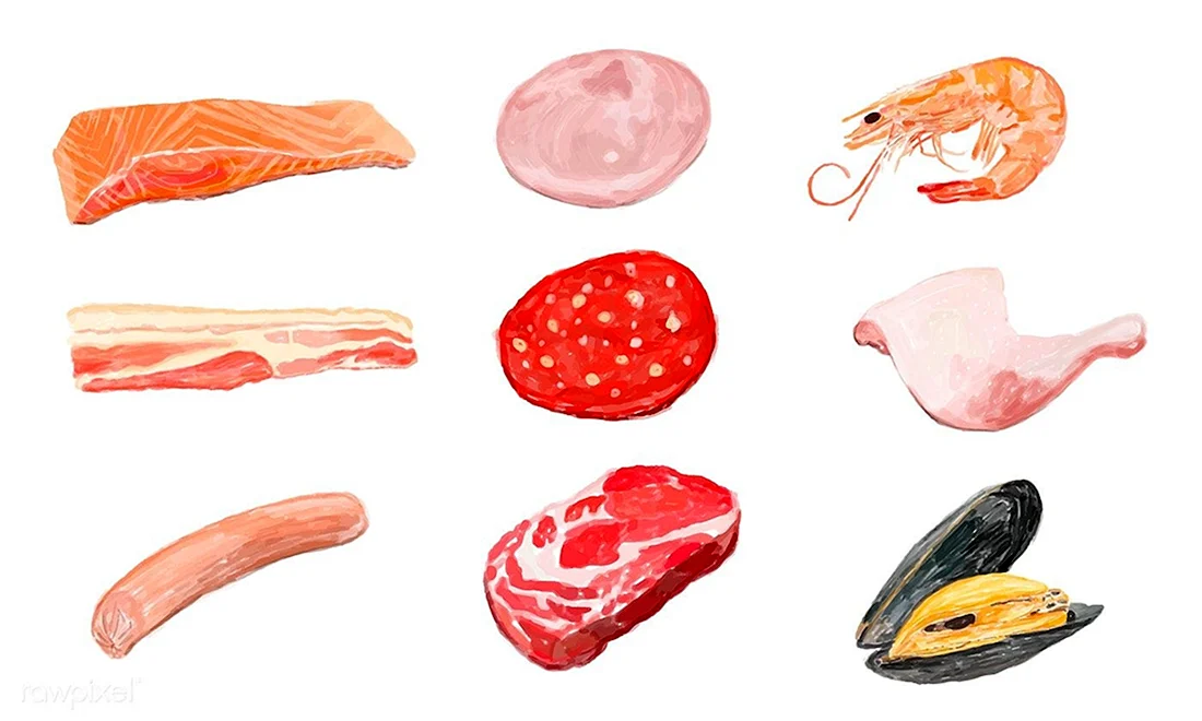 Карточки мясные продукты для детей