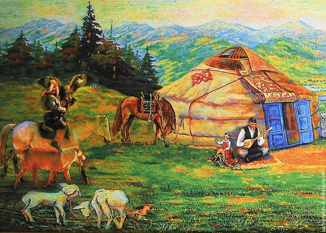 Казахская живопись кочевье