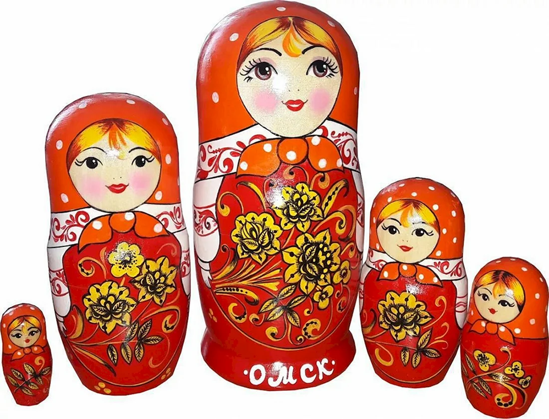 Хохломская роспись Матрешка