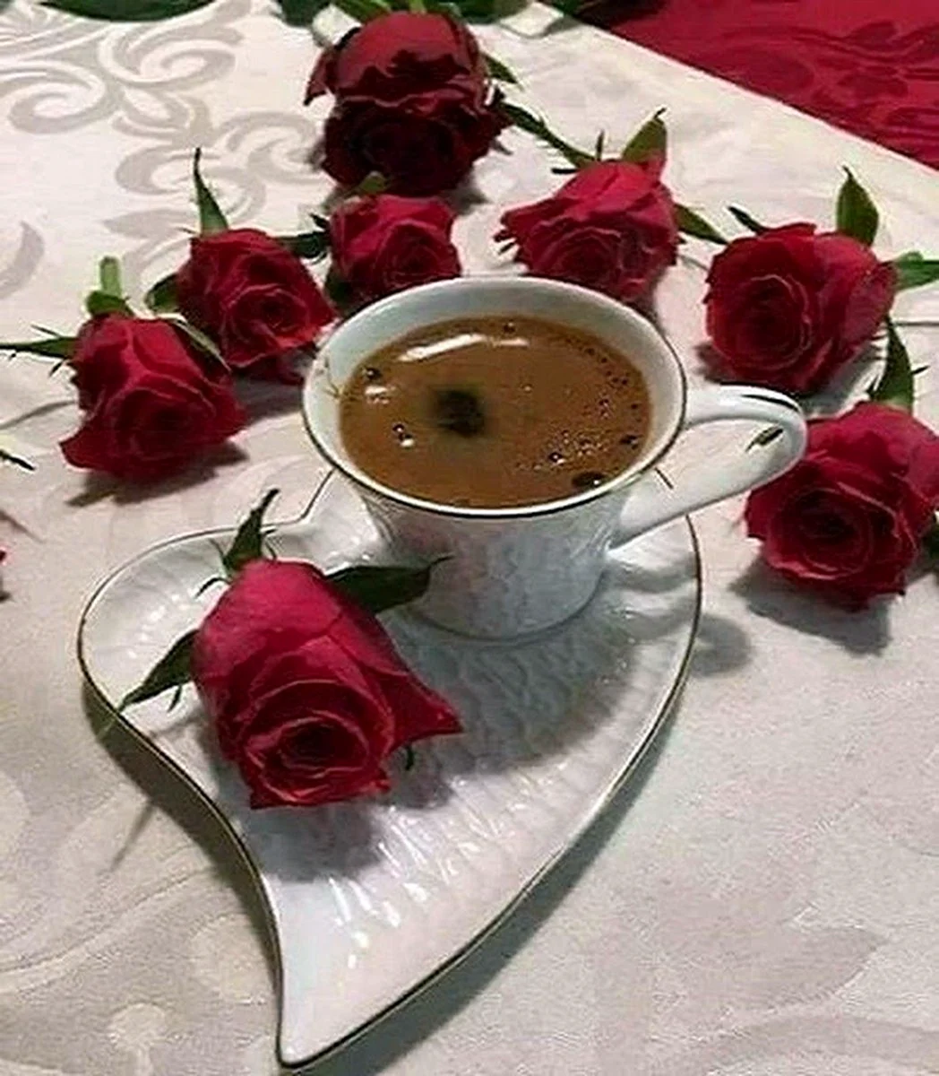Кофе и роза
