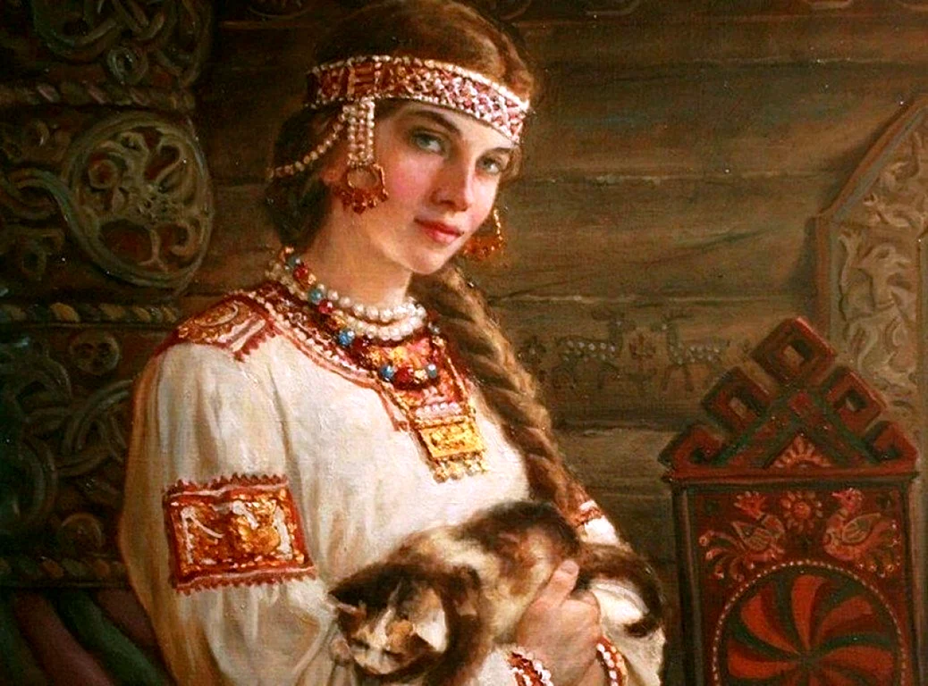 Кокошник крестьянки древняя Русь