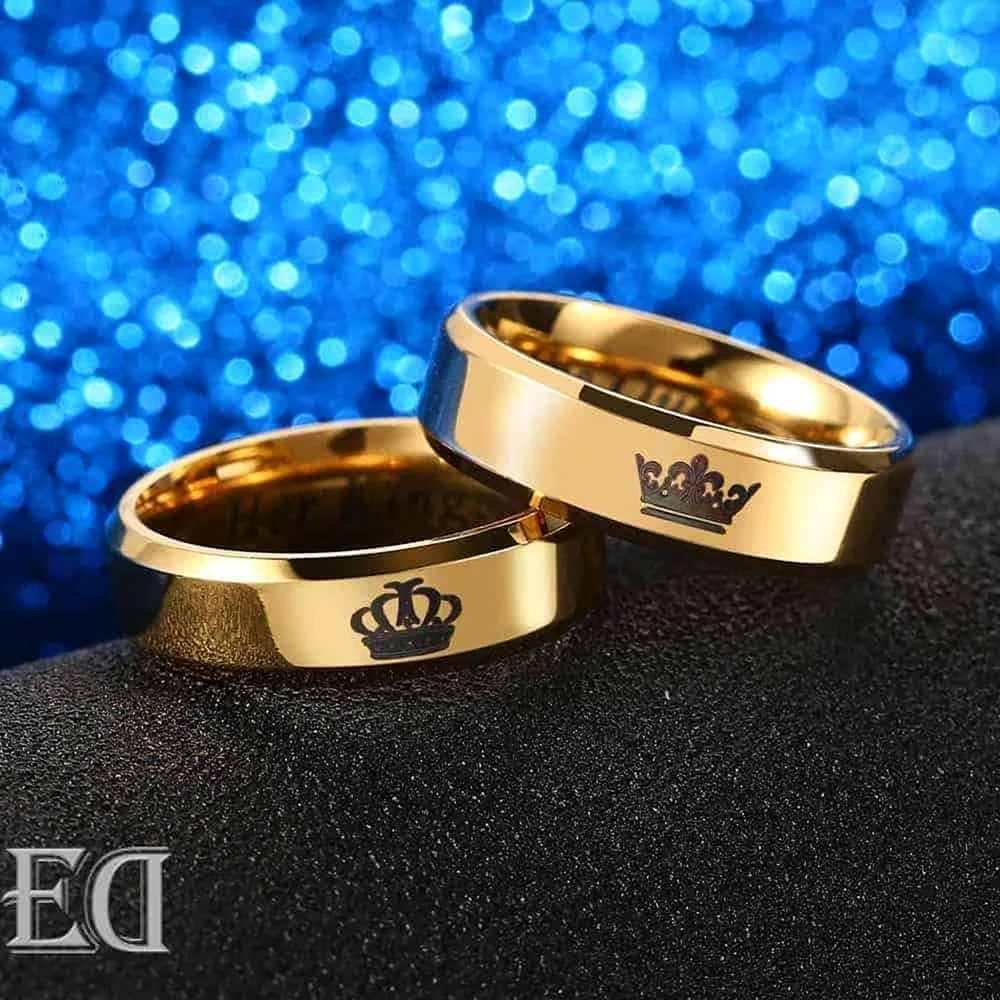 Кольцо обручалка золота King Queen