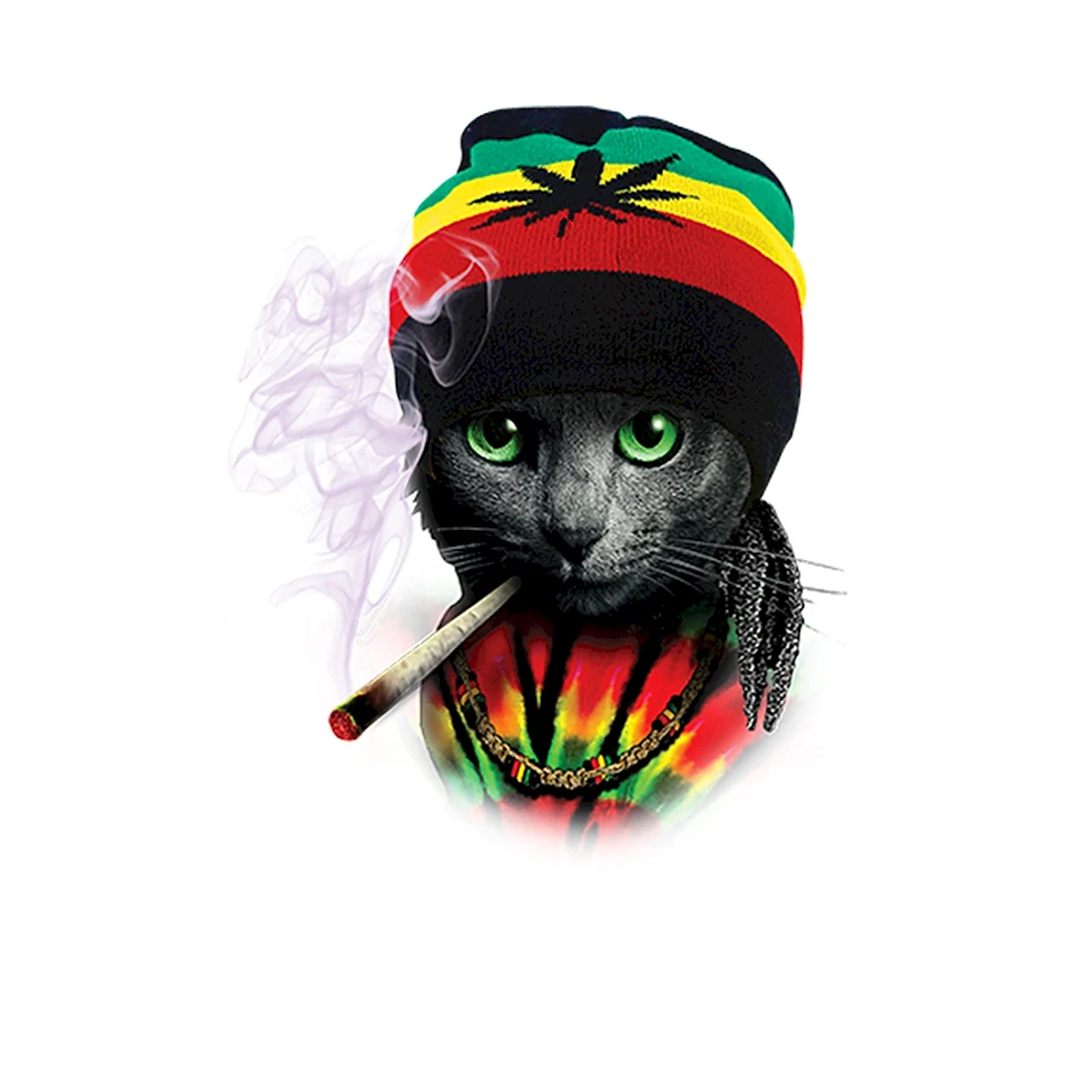 Кот с марихуаной